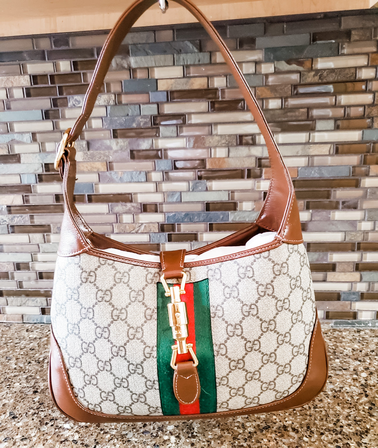 Jackie 1961 Small Shoulder Bag in Brown - Gucci
